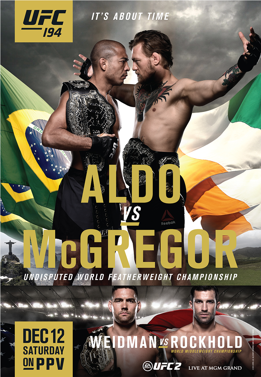 Conor Mcgregor Vs Jose Aldo Poster - Conor Mcgregor Fight Poster (1200x1200), Png Download