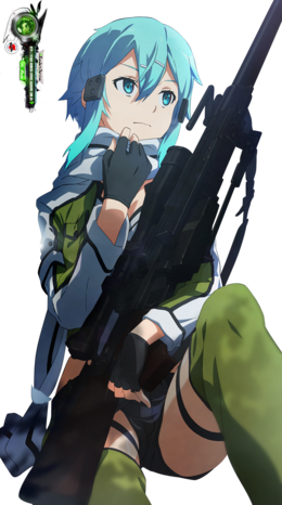 About 160 Free Commercial & Noncommercial Clipart Matching - Sinon Sword Art Online Anime (260x466), Png Download