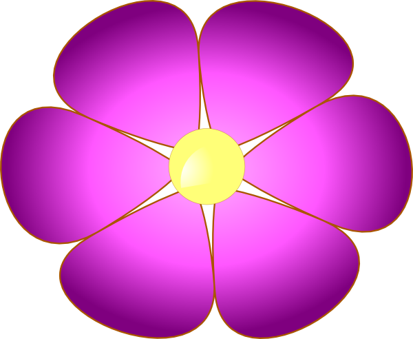 Violet Flower Clip Art - Violet Flowers Clip Art (600x492), Png Download