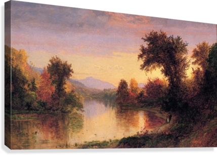 Greenwood Lake At Twilight Canvas Print - Jasper Francis Cropsey (429x307), Png Download
