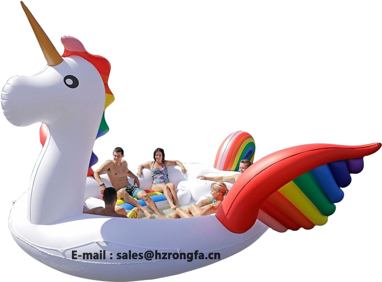 Inflatable Huge Unicorn 6 Person Floating Island - 6 Person Unicorn Float (800x800), Png Download