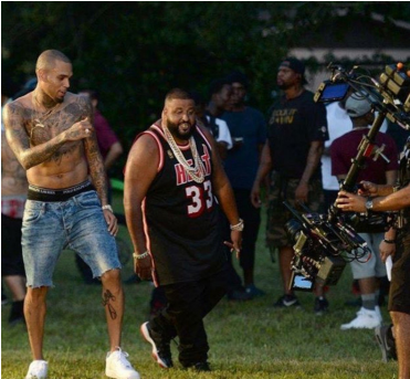 Chris Brown And Dj Khaled (608x342), Png Download