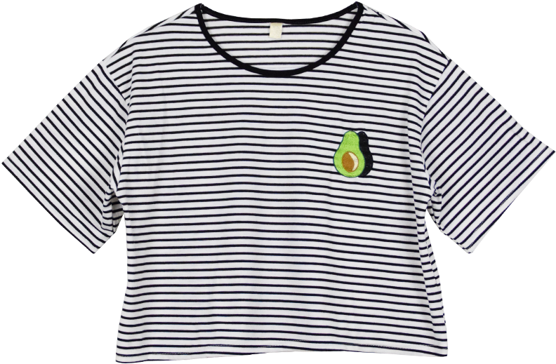 Avocado Striped Crop Top - Avocado Top (800x800), Png Download