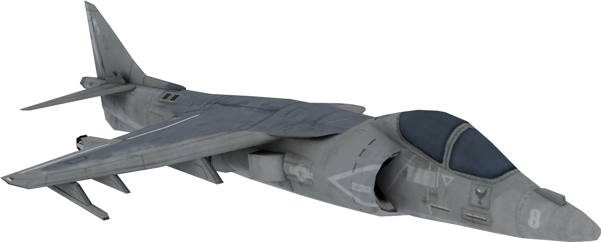 Av-8b Harrier Ii Model Cod4 - Call Of Duty Jet (2399x1148), Png Download