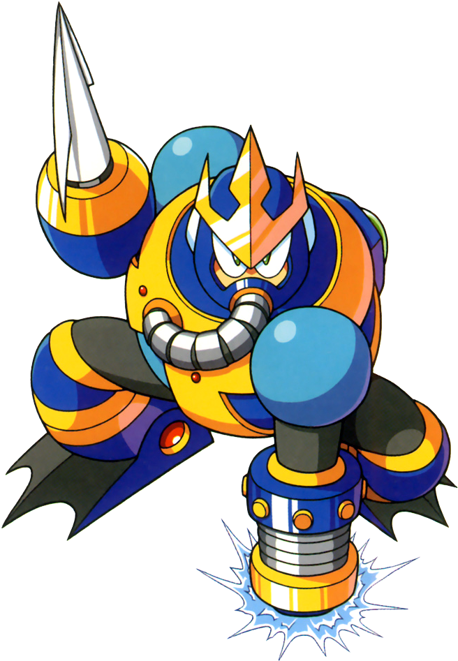 Wave Man Is A Fairly Unique Robot Master - Mega Man Wave Man (684x985), Png Download