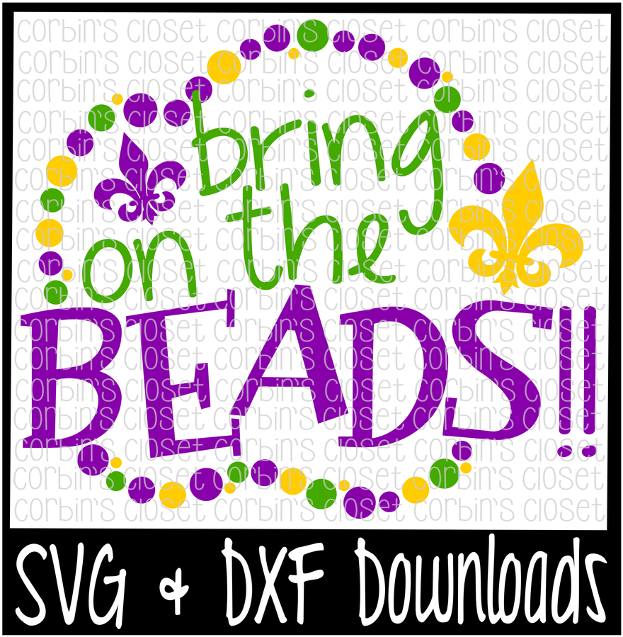 Bring On The Beads * Mardi Gras * Beads Cut File By - Unicorn Ate My Homework Svg (1400x932), Png Download
