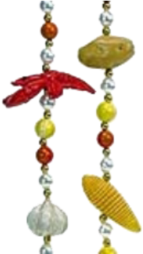 Crawfish Mardi Gras Beads (367x367), Png Download