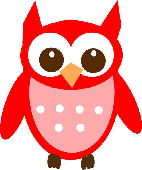 Owl Clip Art At Clker Com Vector - Clip Art Red Owl (498x594), Png Download