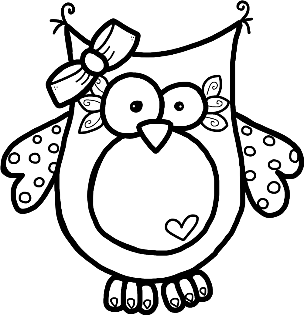 If You Head Over To Nikki's Blog, You Will Get The - Melonheadz Owl Clipart Black And White (1200x1600), Png Download