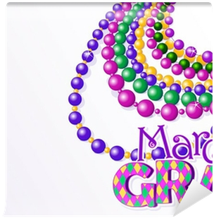 Mardi Gras Beads Transparent Background (400x400), Png Download
