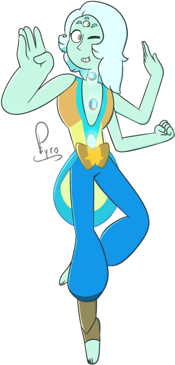 Labradorite, The Fusion Of Pyro And @artifiziell's - Cartoon (400x750), Png Download