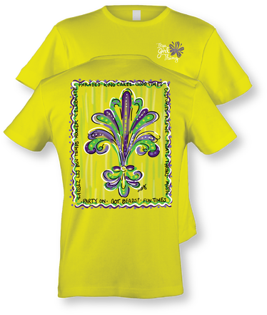 Fleur De Lis Mardi Gras Got Beads-emt Got Beads, Mardi - Southern Mardi Gras Shirt (386x451), Png Download