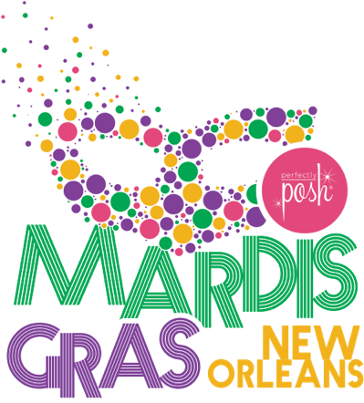 Mardi Gras Beads Png Footsie Bath - Mardi Gras New Orleans Logo (399x442), Png Download