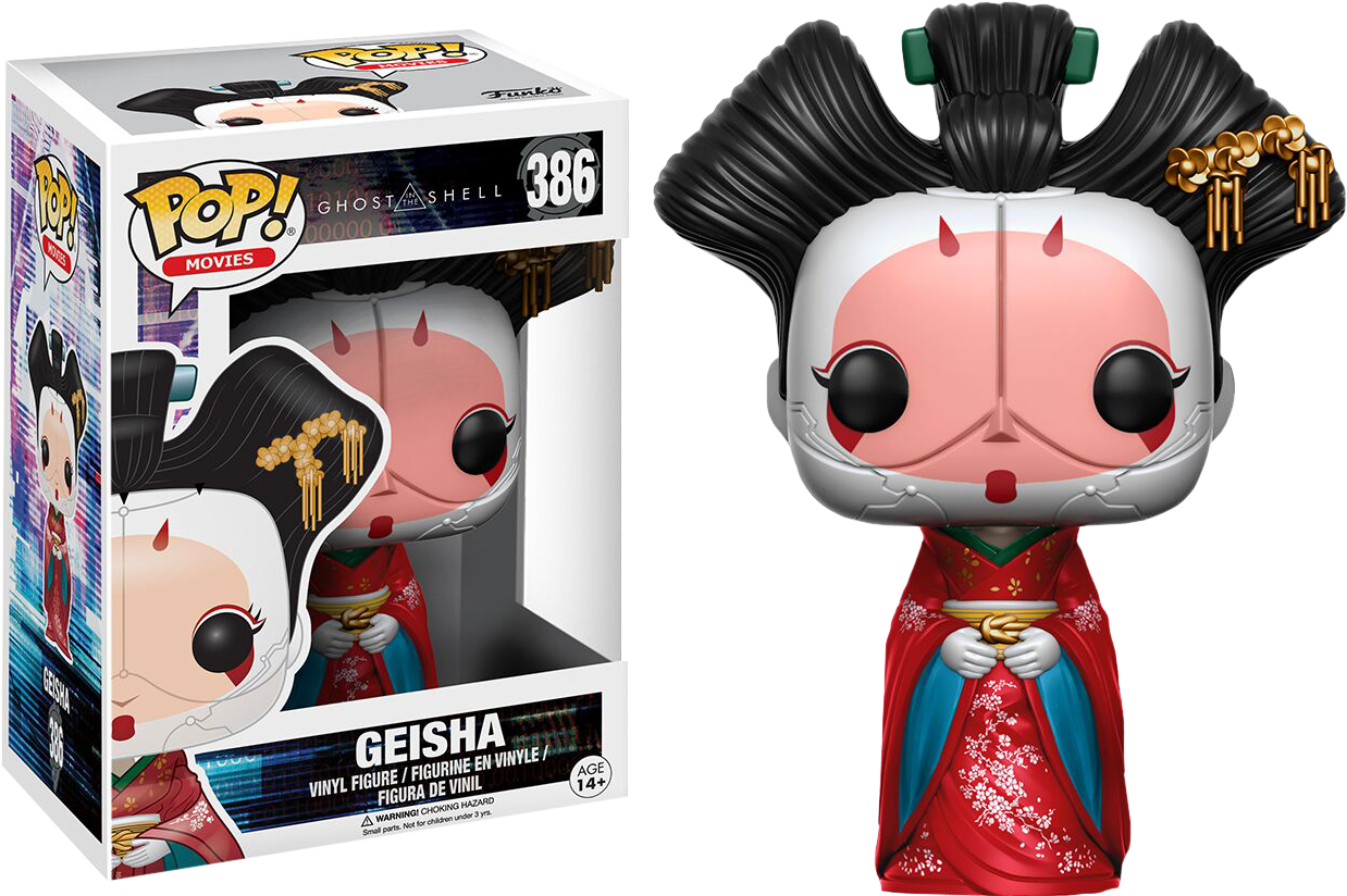 Geisha Pop Vinyl Figure - Funko Ghost In The Shell (1238x824), Png Download