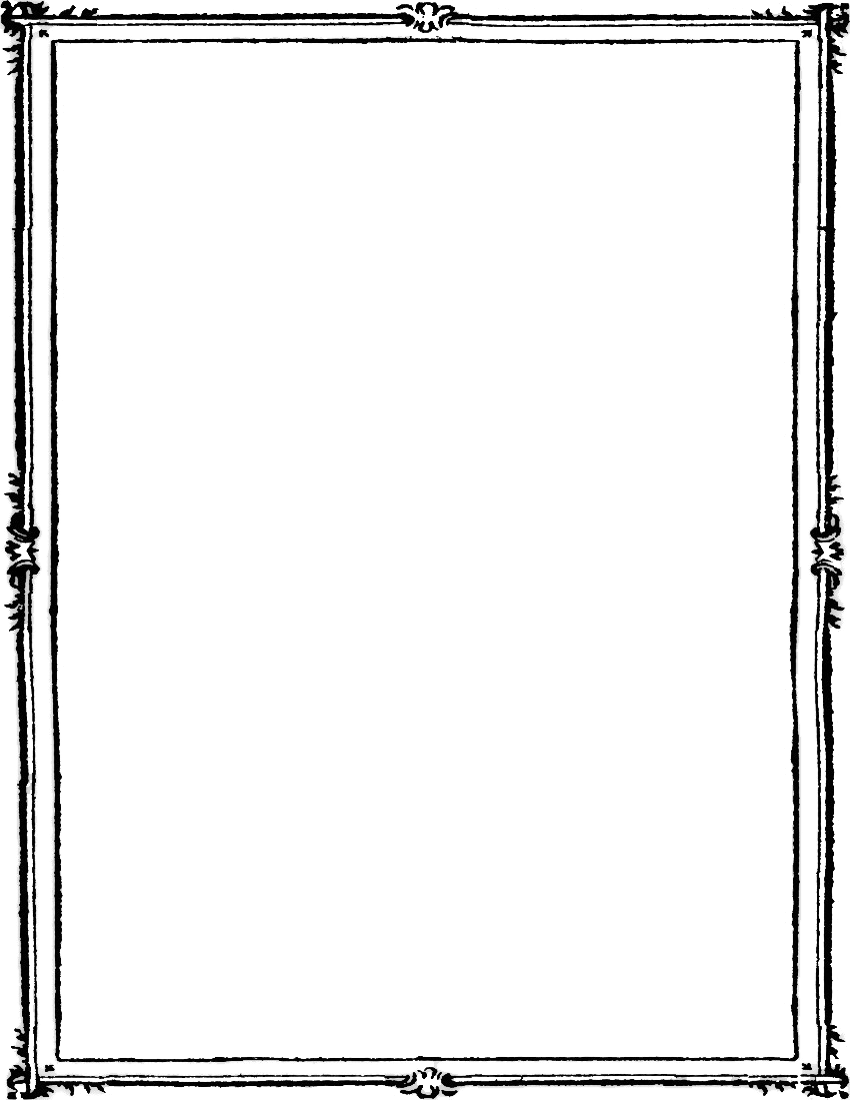Frame Border Png Black (850x1100), Png Download