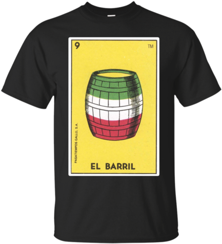 El Barril Card Loteria Barrel Mexican Flag Tarot Apparel - Rogue X Men Tshirt (480x480), Png Download