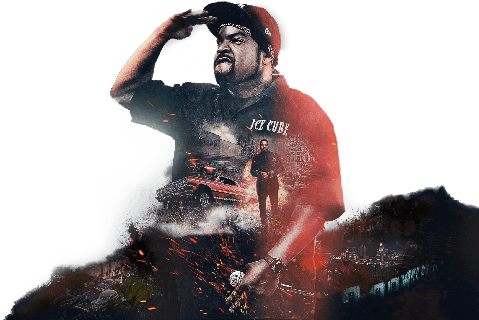 Ice Cube & Dj Shadow - Dry Suit (1700x1110), Png Download