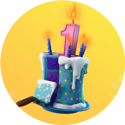 2 - Fortnite One Year Anniversary (410x410), Png Download