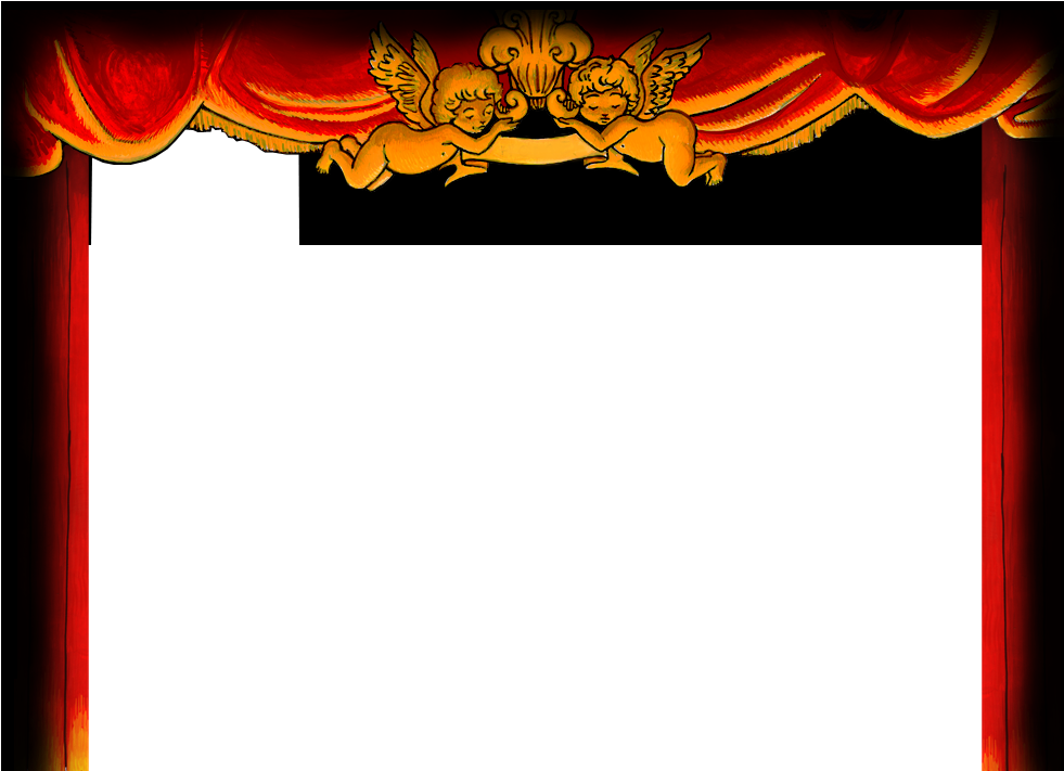 Transparent Red Curtains Decor Png Clipart - Theatre Frame Transparent (991x710), Png Download