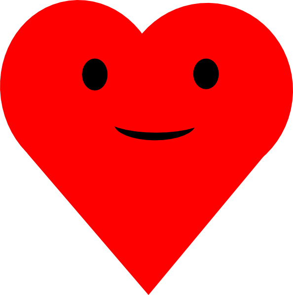 Smiley Clipart Red Heart - Lip (594x598), Png Download