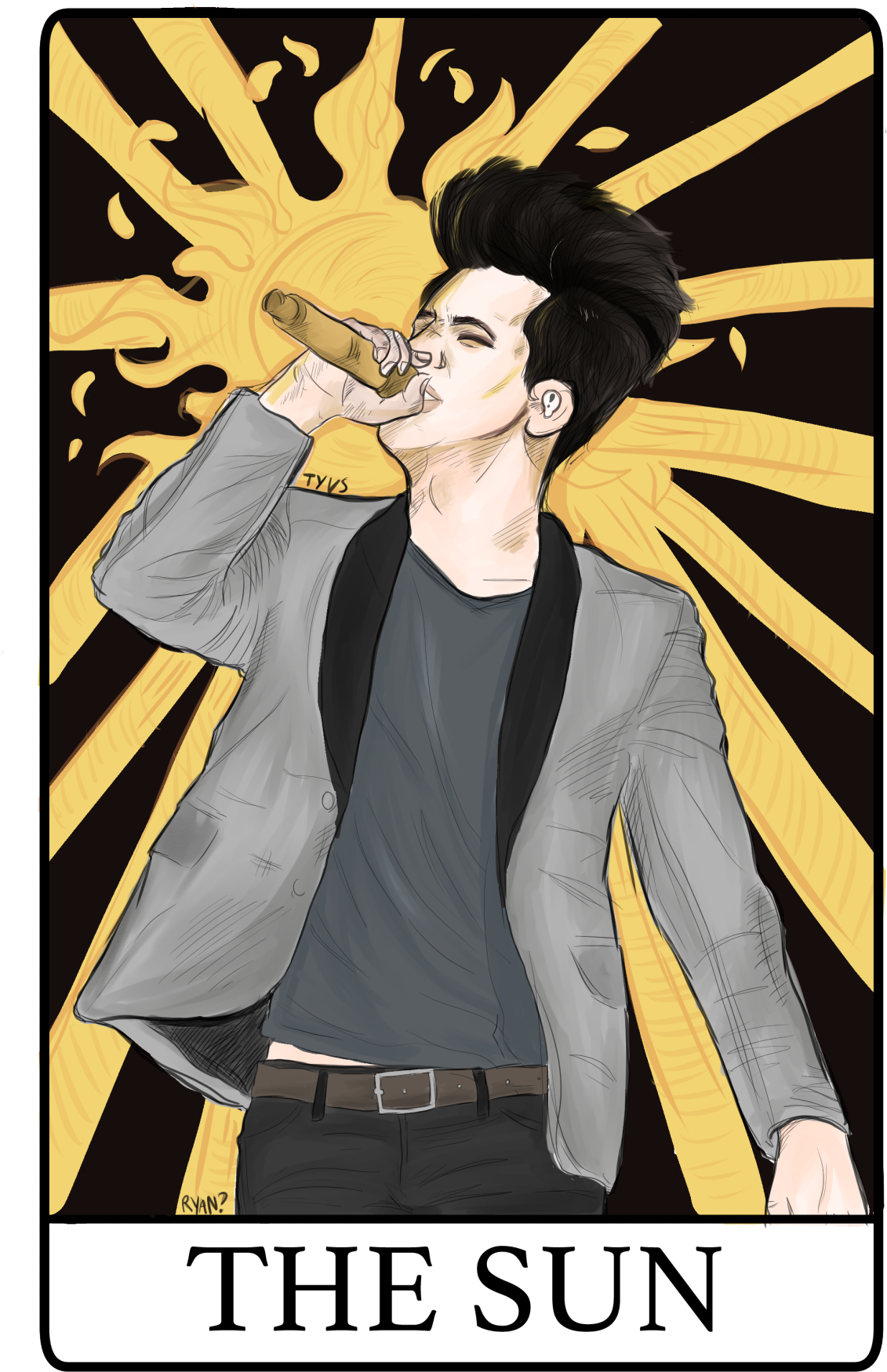 I Drew A Brendon Urie Tarot Card Type Thing And You - Poster (1182x1920), Png Download