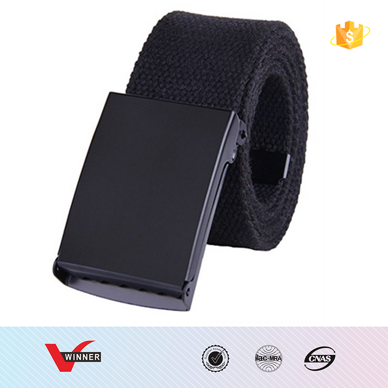 Canvas Web Belt Military Style Black Buckle Solid Color - Jiniu Canvas Web Belt Military Style Black Buckle Solid (800x800), Png Download