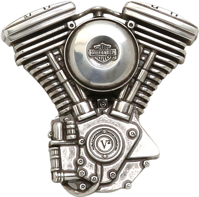Belt Buckle Png Transparent - V Twin Harley Motor (405x533), Png Download