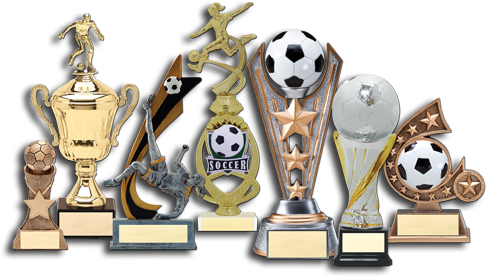 Llrec Pins Banner - Soccer Resin Victory Trophy (486x277), Png Download
