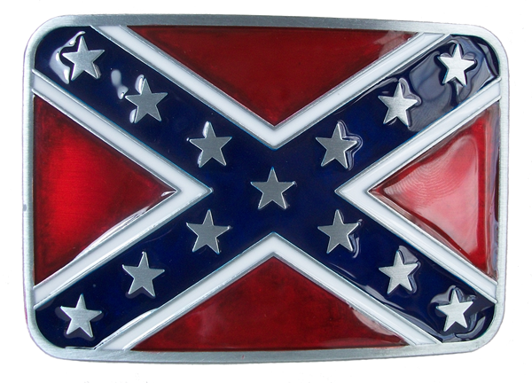 Confederate Belt Buckle - Rebel Flag Kiss My Ass (600x432), Png Download