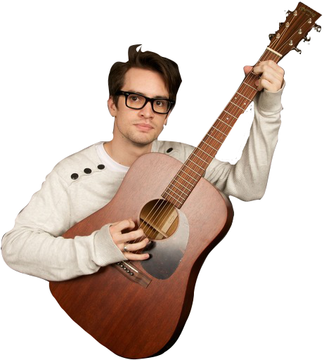 Brendon Urie Transparent - Brendon Urie Playing Guitar (500x574), Png Download