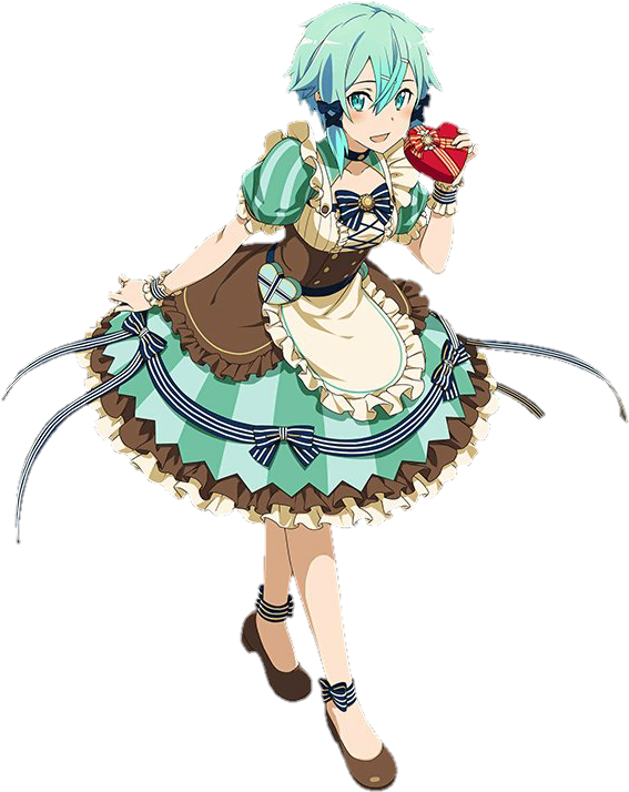 Sinon Valentine's Day Render By Thegothamguardian On - Valentines Sword Art Online (600x729), Png Download