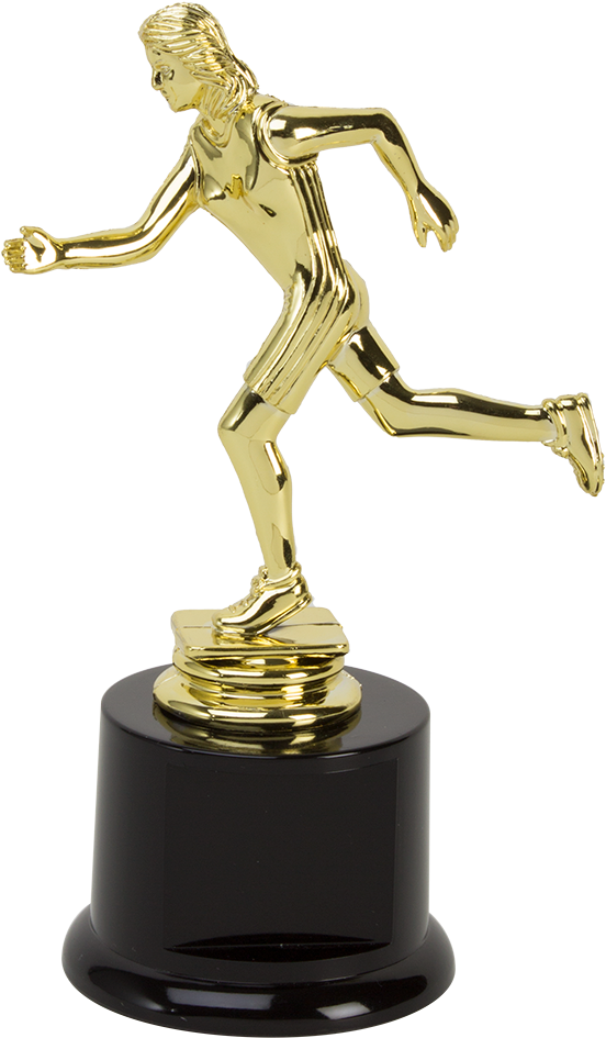 Female Participation Trophy For Running Events - Track Trophy (600x1034), Png Download