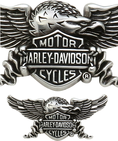 Harley Buckle Eagle - Harley Bar And Shield Eagle (405x533), Png Download