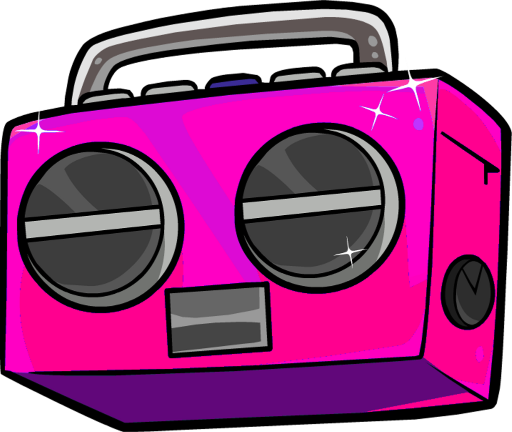 Hot Pink Boombox - Boombox Png (717x604), Png Download