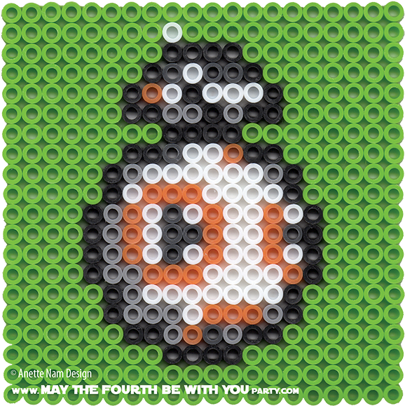 Bb-8 Perler Pattern - Perler Bead Bb8 Pattern (600x597), Png Download