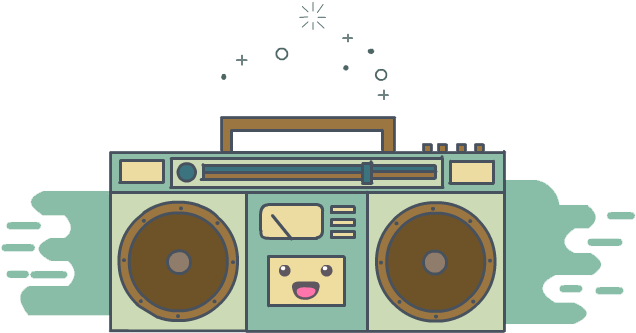 Cartoon Drawing Clip Art - Boombox Drawing Png (800x600), Png Download