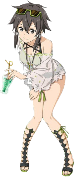 Sinon Kawaii Freetoedit - Sword Art Online Memory Defrag Rain (240x565), Png Download