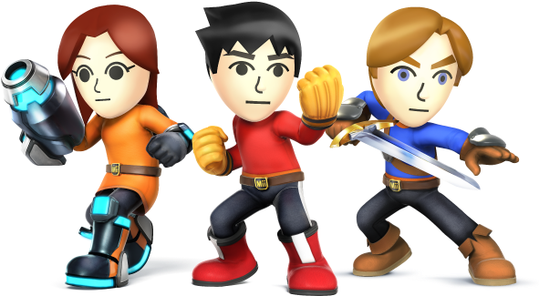 Super Smash Brothers Characters - Super Smash Bros Wii U Mii (600x400), Png Download