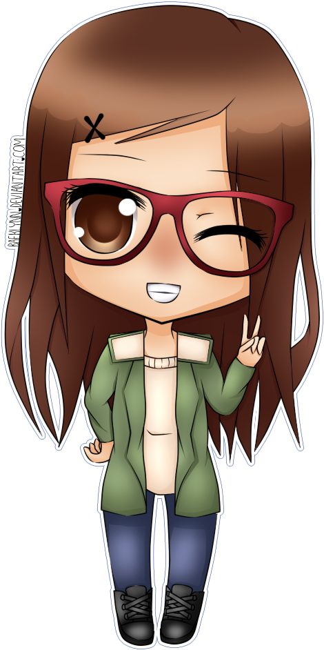 Glasses Drawing Anime Character - Chibi Glasses Base (700x1100), Png Download
