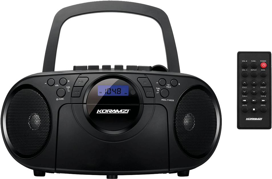 Koramzi Portable Cd Boombox Full Range Stereo Sound - Koramzi Portable Cd/mp3/usb Radio Cassette Recorder: (1000x654), Png Download