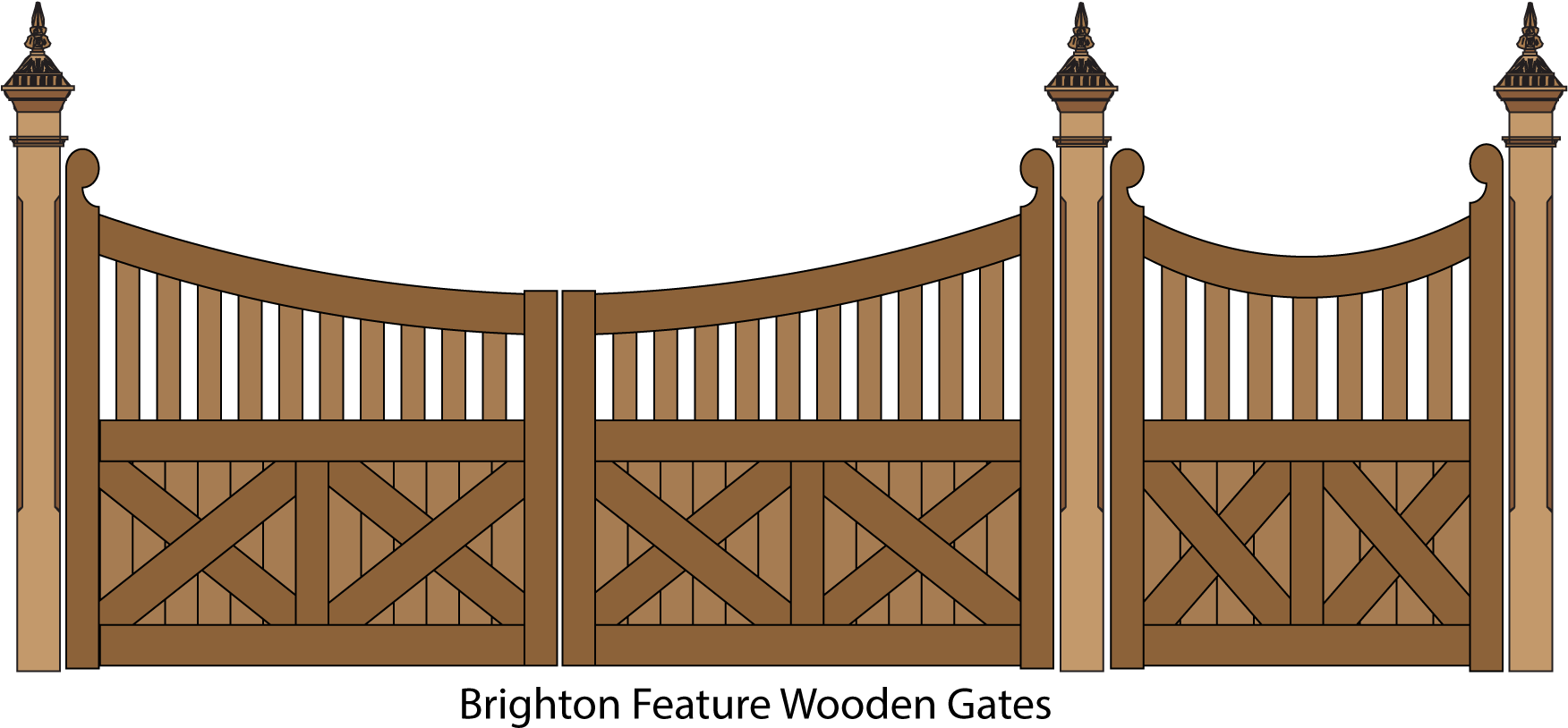 Clipart Library Impressive Design Ideas Gate Brighton - Wooden Gate Gate Clip Art (1920x910), Png Download