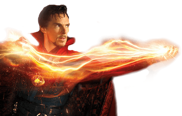Doctor Strange Fire - Doctor Strange Png (612x392), Png Download