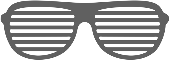 Sunglasses Clipart Shutter Shades - Shutter Shades Clipart (600x220), Png Download