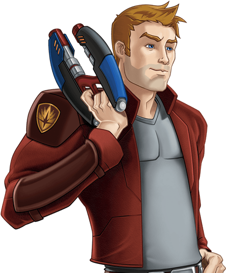 Star Lord Cartoon (600x600), Png Download