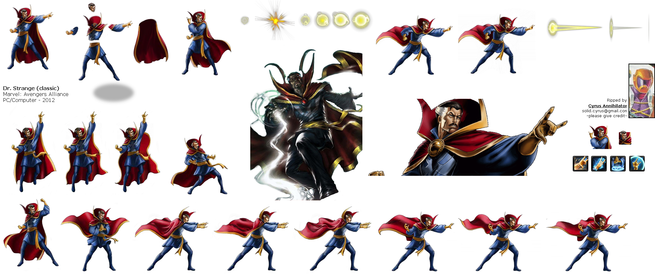 Click To View Full Size - Marvel Avengers Alliance Doctor Extraño Png (2109x883), Png Download