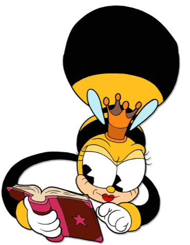 Just A Bee Reading A Spell Book - Rumor Honeybottoms Png (437x502), Png Download