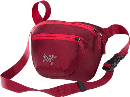 Smart Organization In A Small Bag That Can Be Worn - Arc'teryx Maka 1 Waistpack Lumbar Pack Red/pink (450x625), Png Download