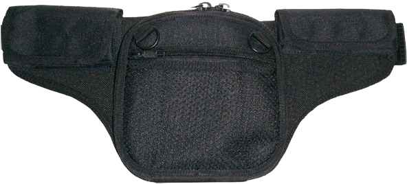 Fanny Pack-black Polyester - Fanny Pack (621x295), Png Download