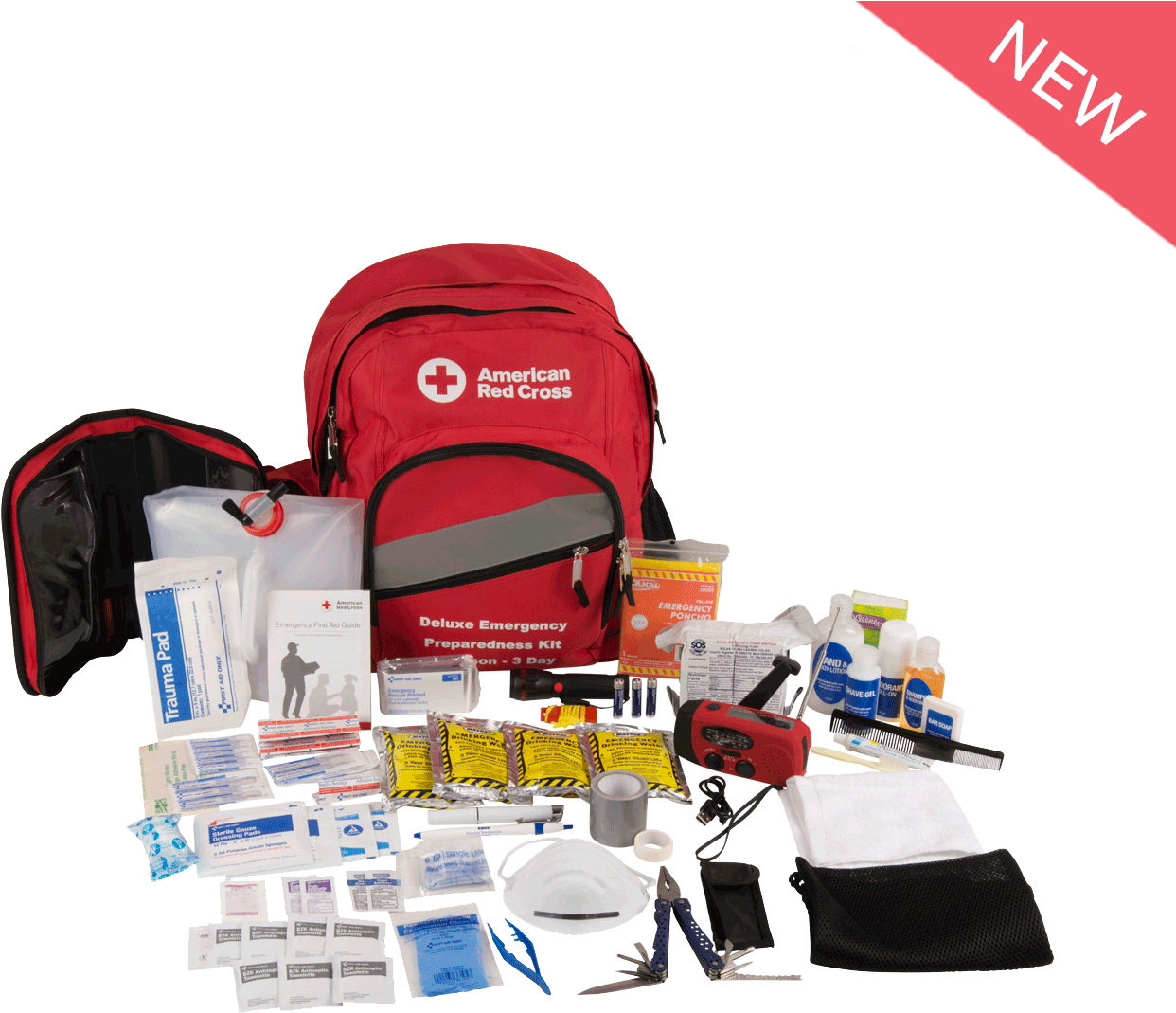 Deluxe Day Emergency Preparedness Kit Red Cross Store - Bag (1400x1400), Png Download