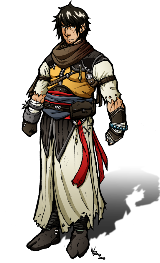 Clip Art Free Library Dungeon Drawing Deviantart - Monk Dungeon And Dragon (544x926), Png Download